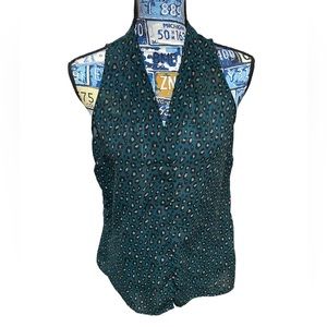 Banana Republic cheetah print sleeveless top size MP